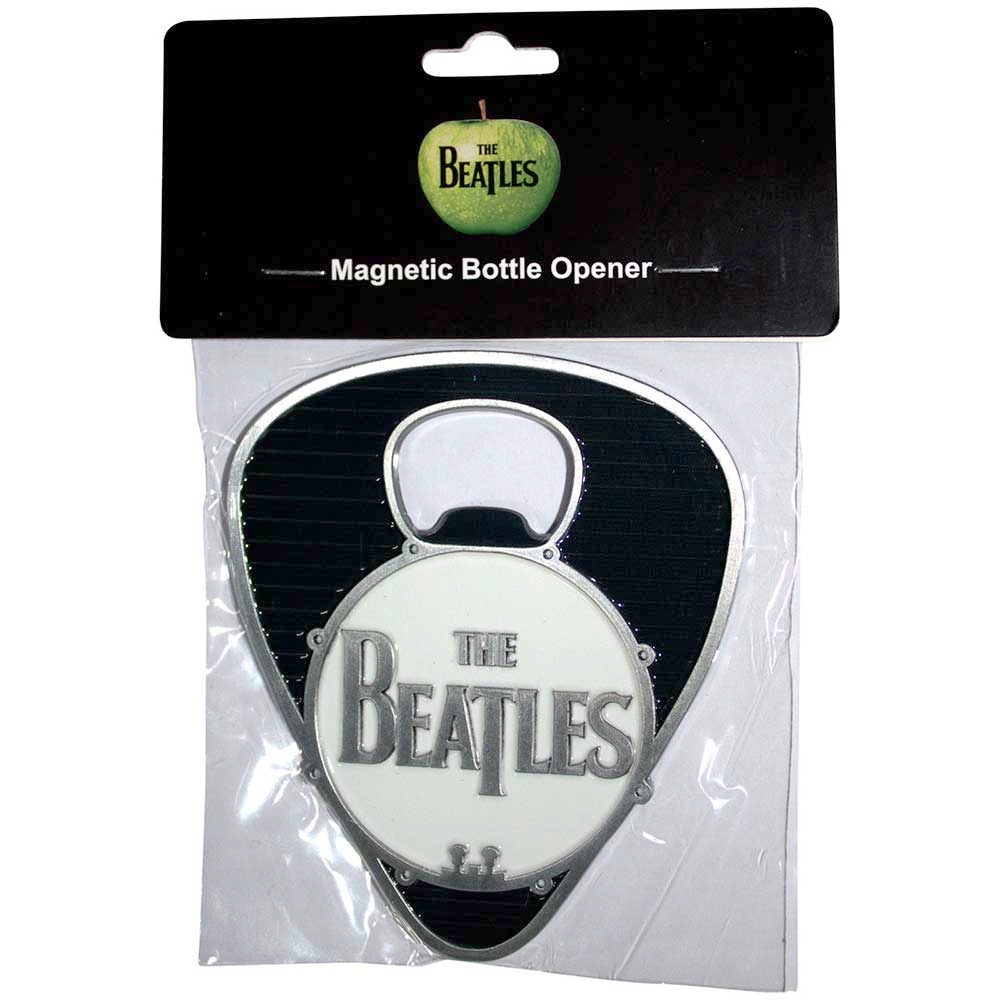 The Beatles - Drum Logo Plectrum Bottle opener - Black/White